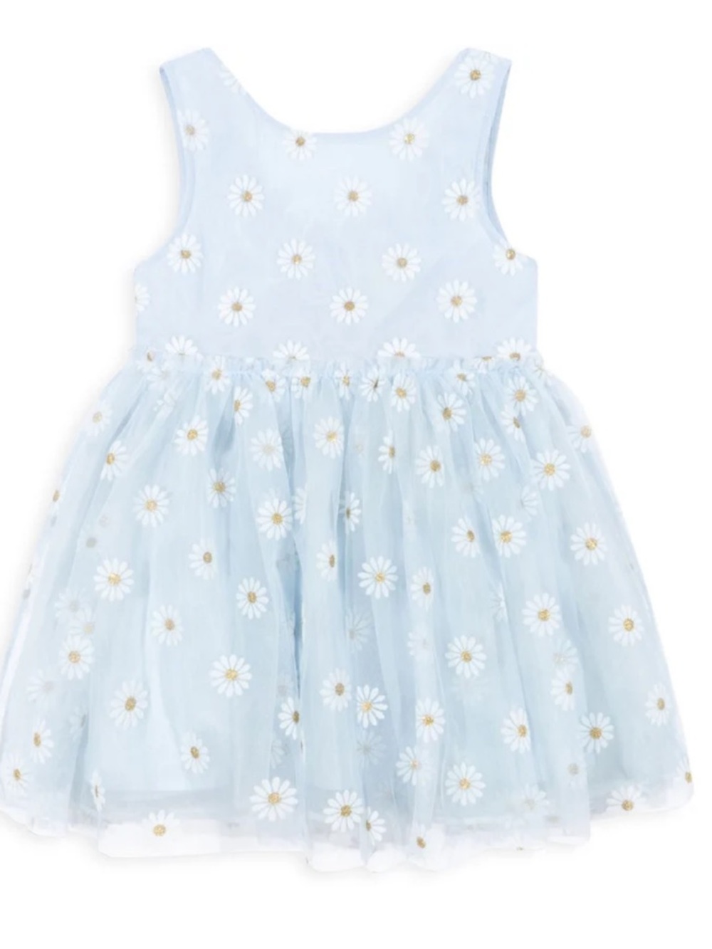 Konges Slojd Marguerit Nelly daisy Light Blue Daisy Tulle glitter Dress